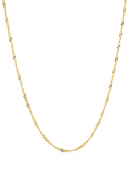 14k Yellow Gold Singapore Chain 1.5mm