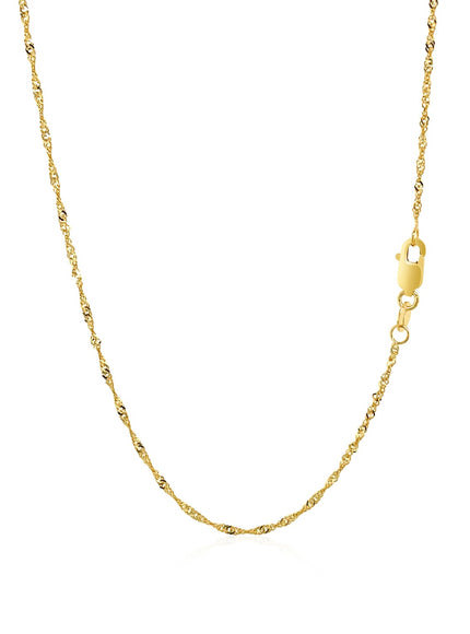 14k Yellow Gold Singapore Chain 1.5mm