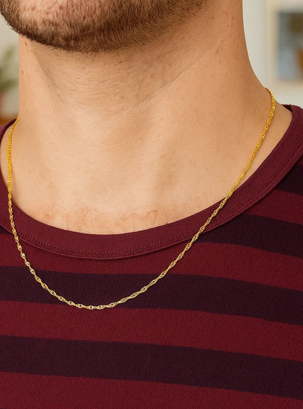 14k Yellow Gold Singapore Chain 1.5mm