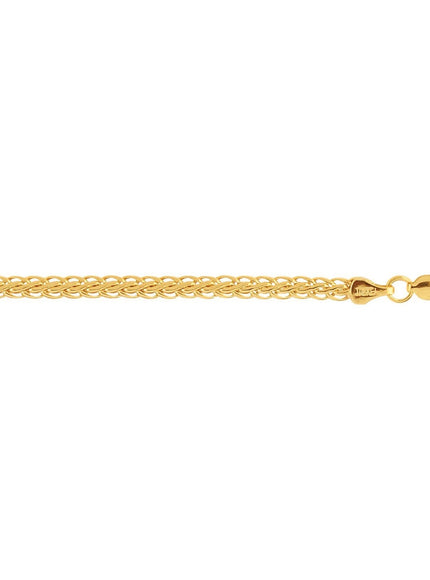 Fine Wheat Chain Bracelet in 10k Yellow Gold