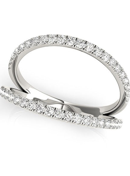 14k White Gold Diamond Split Band Ring (1/4 cttw)