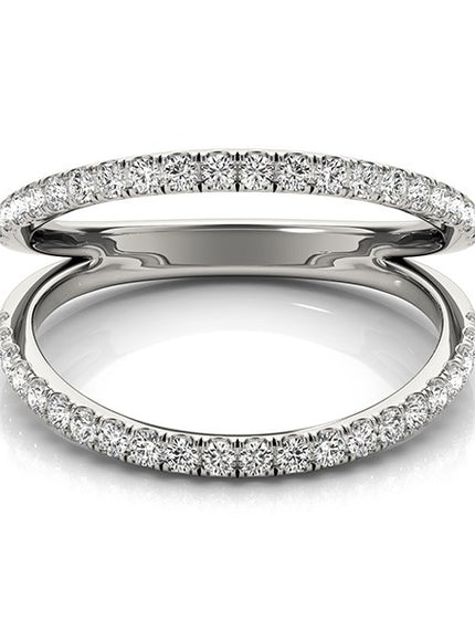 14k White Gold Diamond Split Band Ring (1/4 cttw)