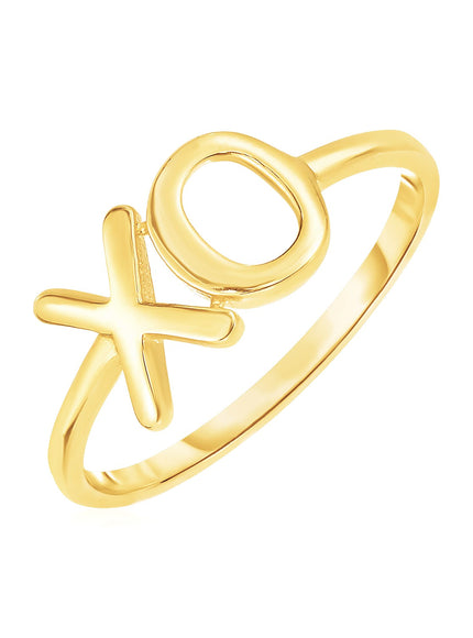 14k Yellow Gold with XO Ring