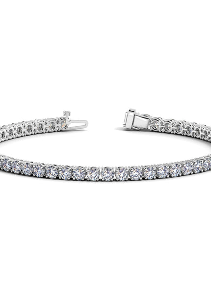 Lab Grown Round Diamond Tennis Bracelet in 14k White Gold (6 cctw F/G VS2/SI1)