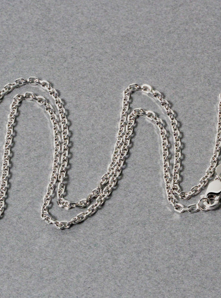 18k White Gold Diamond Cut Cable Link Chain (1.90 mm)