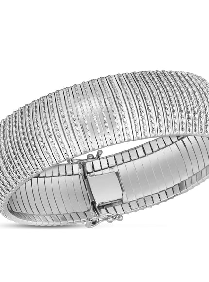 14k White Gold Bold Diamante Flex Bracelet