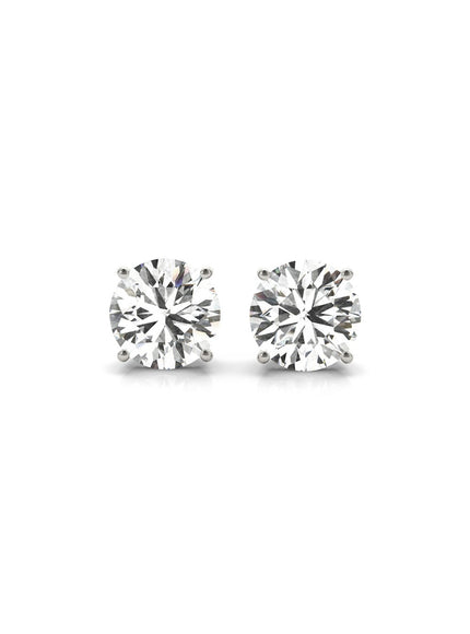 2 cttw Certified IGI Lab Grown Round Diamond Stud Earrings 14k White Gold (G/VS2)