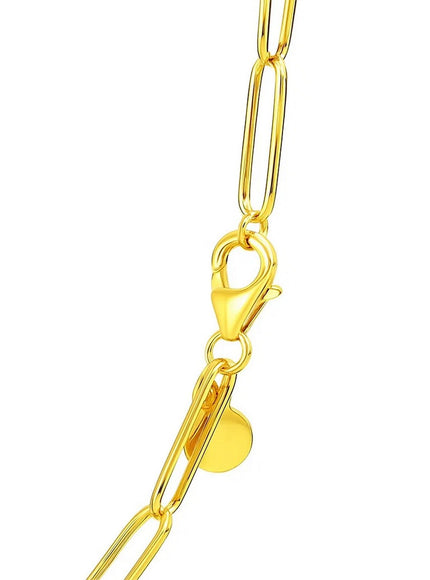 14k Yellow Gold Wire Paperclip Chain (2.7mm)