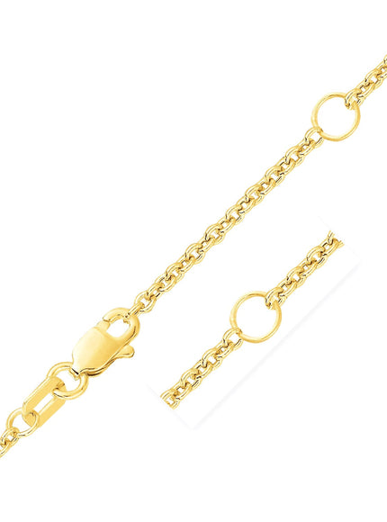 Double Extendable Cable Chain in 14k Yellow Gold (1.9mm)
