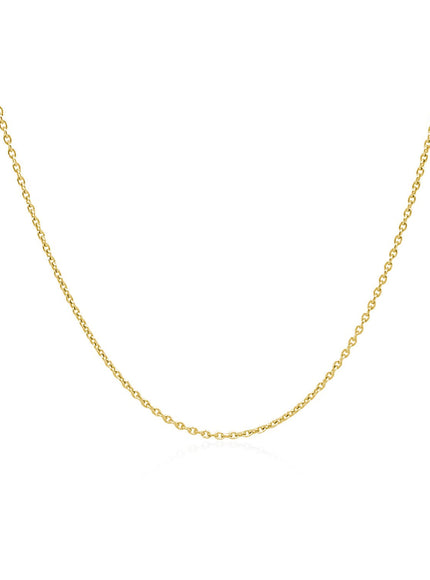 18k Yellow Gold Round Cable Link Chain 0.97mm