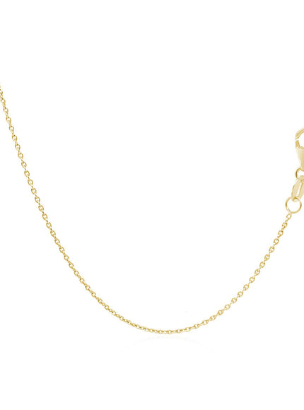 18k Yellow Gold Round Cable Link Chain 0.97mm