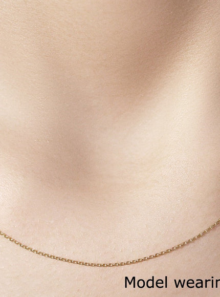 18k Yellow Gold Round Cable Link Chain 0.97mm