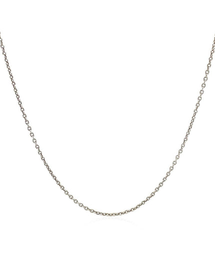 14k White Gold Round Cable Link Chain 1.1mm - Ellie Belle