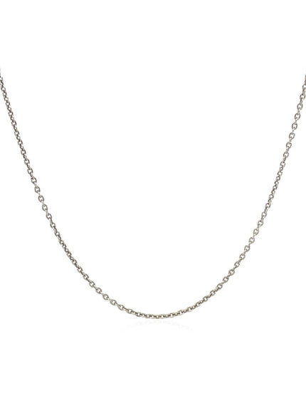 14k White Gold Round Cable Link Chain 1.1mm - Ellie Belle