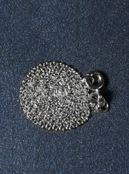 18k White Gold Diamond Cut Cable Link Chain 1.1mm