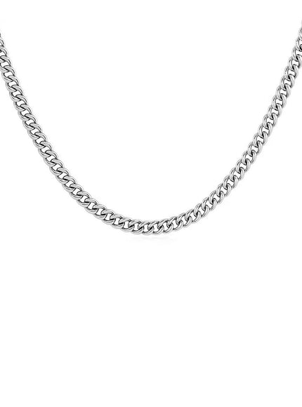 3.0mm 14K White Gold Gourmette Chain