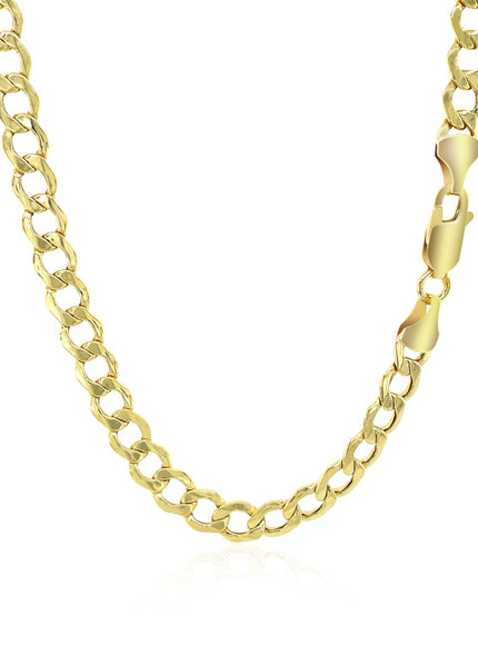 5.3mm 10k Yellow Gold Curb Chain