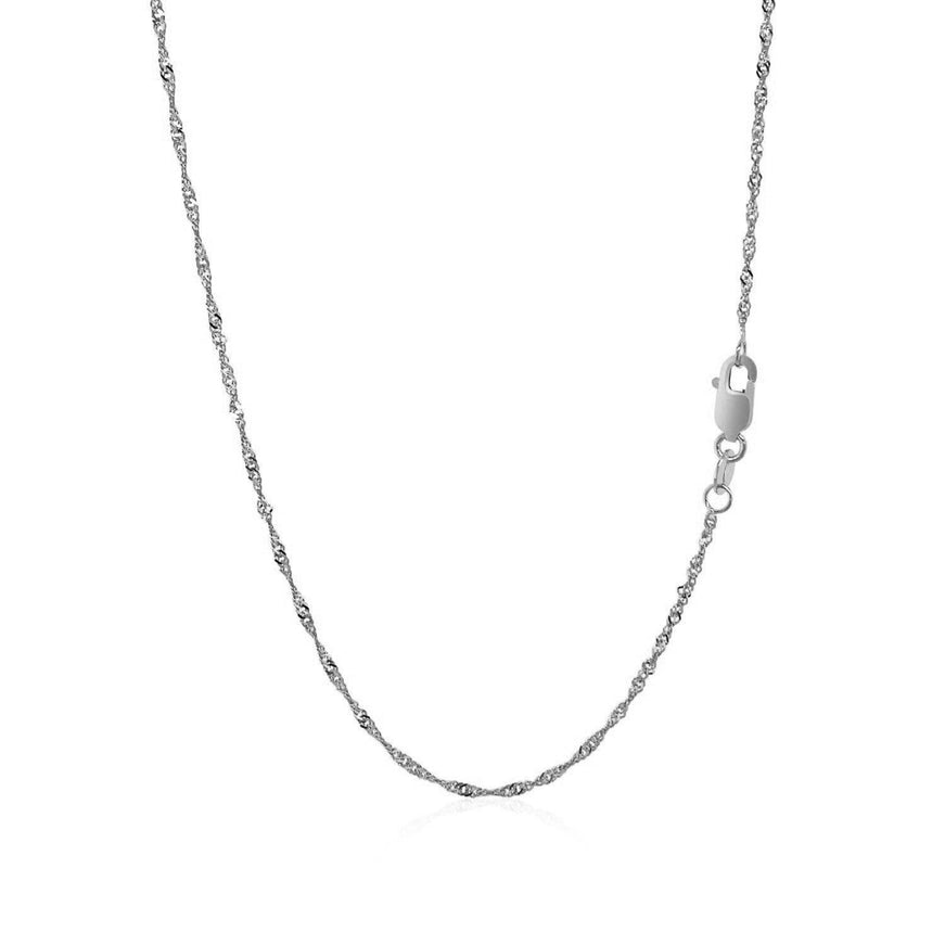 10k White Gold Singapore Chain 1.5mm - Ellie Belle