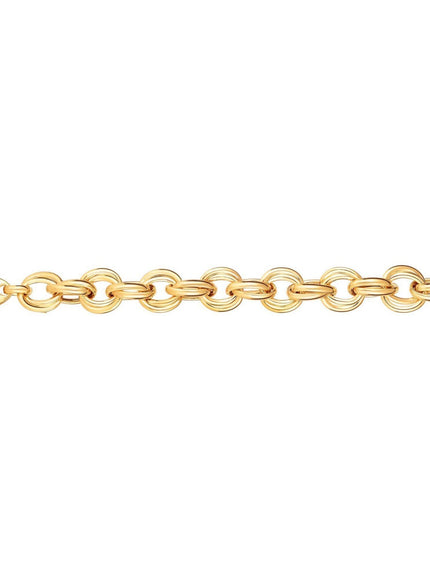 Twisted Double Link Bracelet in 14k Yellow Gold
