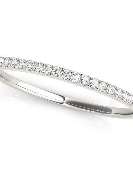 14k White Gold Round Thin Diamond Wedding Band (1/4 cttw)