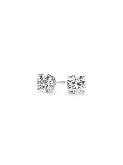 1 cttw Certified IGI Lab Grown Round Diamond Stud Earrings 14k White Gold (G/VS2)
