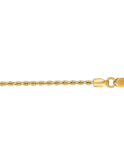 14k Yellow Gold Solid Rope Chain (1.50 mm)