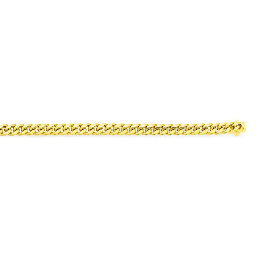 3.2mm 14k Yellow Gold Classic Miami Cuban Solid Bracelet