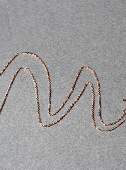 14k Rose Gold Diamond Cut Cable Link Chain 0.7mm