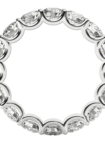 Round Cut Lab Grown Diamond Eternity Ring in 14k White Gold (4 cttw FG/VS2)