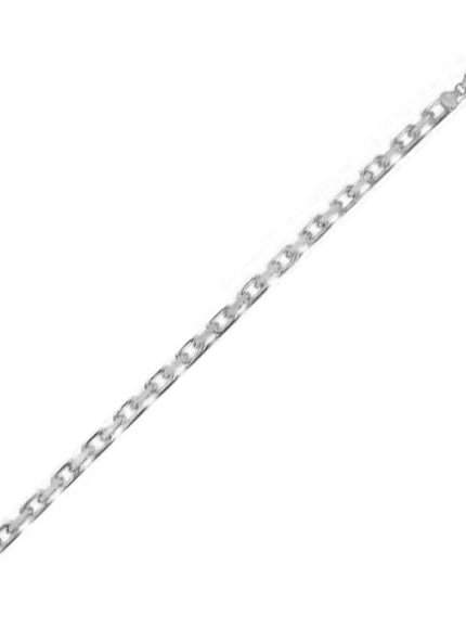 14k White Gold French Cable Link Chain 4.8 mm