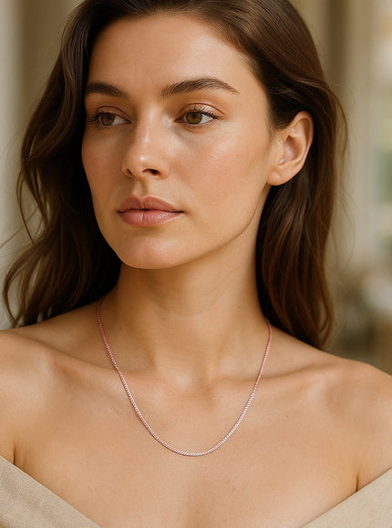 14k Rose Gold Classic Box Chain 0.6mm