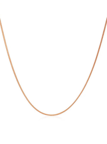 14k Rose Gold Classic Box Chain 0.6mm