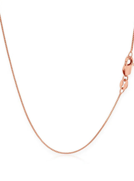 14k Rose Gold Classic Box Chain 0.6mm