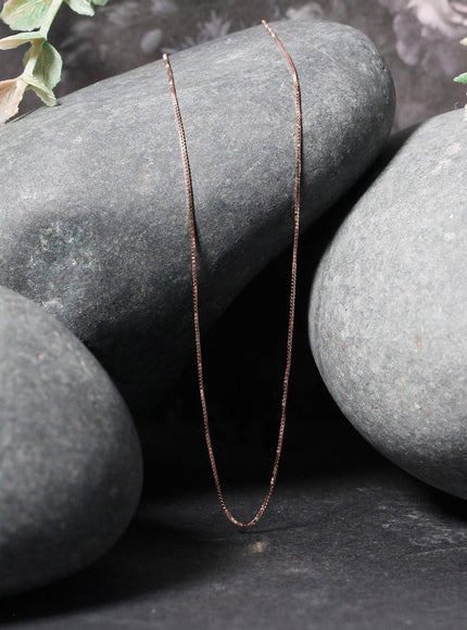 14k Rose Gold Classic Box Chain 0.6mm