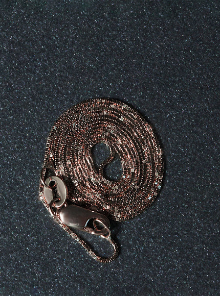 14k Rose Gold Classic Box Chain 0.6mm