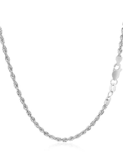 2.0mm 14k White Gold Light Rope Chain
