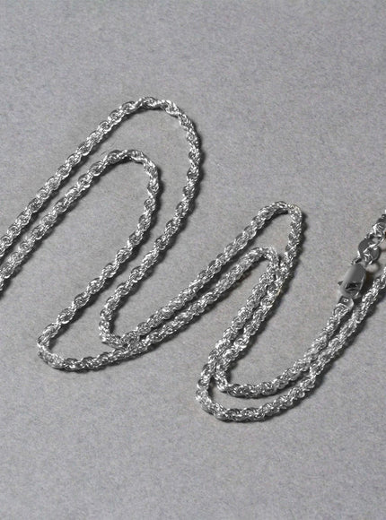 2.0mm 14k White Gold Light Rope Chain