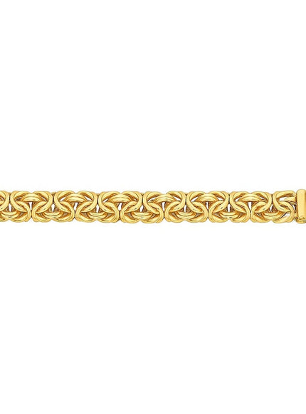 14k Yellow Gold Byzantine Motif Chain Necklace