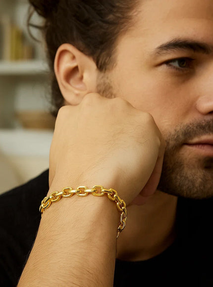 4.8mm 14k Yellow Gold French Cable Chain Bracelet