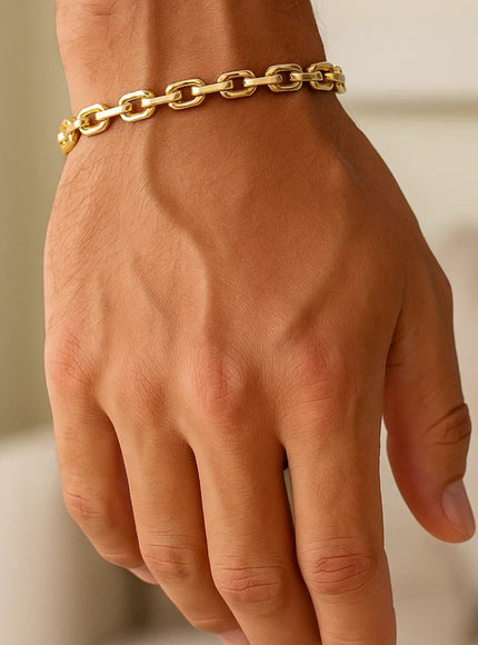 4.8mm 14k Yellow Gold French Cable Chain Bracelet