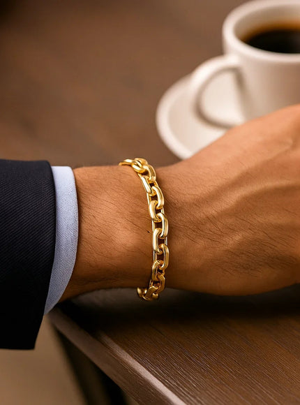 4.8mm 14k Yellow Gold French Cable Chain Bracelet