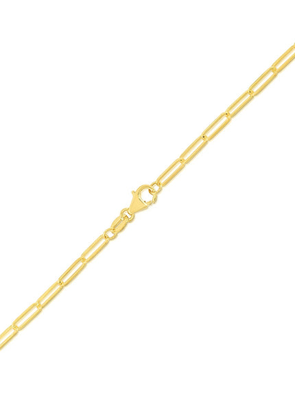 10K Yellow Gold Paperclip Bracelet (2.5mm)