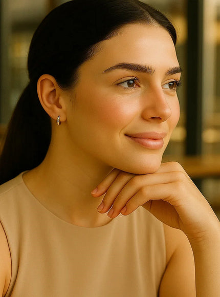 10k Yellow Gold Polished Hoop Earrings (15 mm)