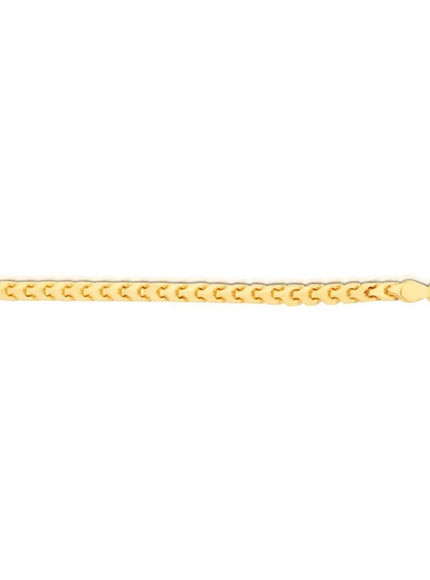 3.1mm 14k Yellow Gold Solid Diamond Cut Round Franco Bracelet