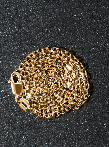 18k Yellow Gold Diamond Cut Cable Link Chain 1.9mm