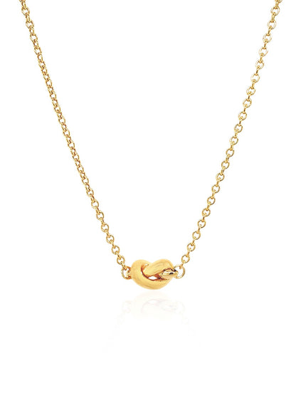 14k Yellow Gold Chain Necklace with Polished Knot