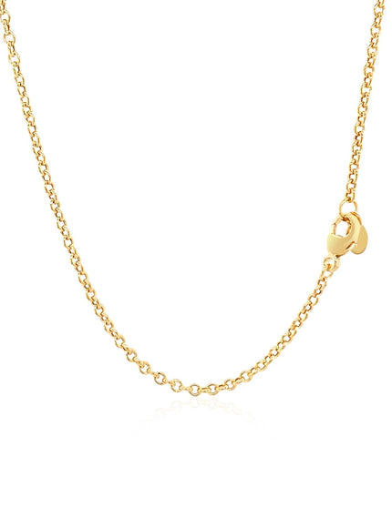 14k Yellow Gold Chain Necklace with Polished Knot