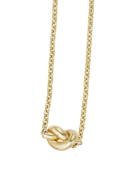 14k Yellow Gold Chain Necklace with Polished Knot