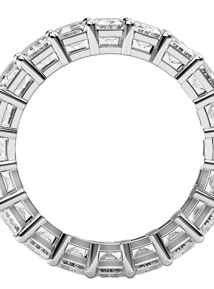 Emerald Cut Lab Grown Diamond Eternity Ring in 14k White Gold (7 cttw FG/VS2)