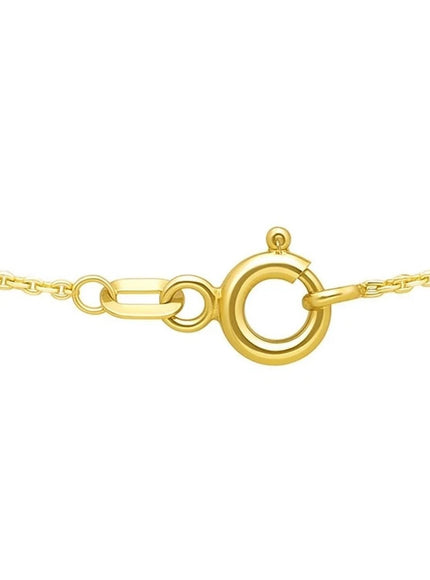 Whale Tail Necklace in 14K Yellow Gold